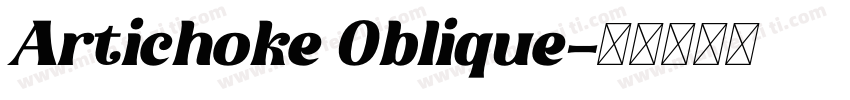 Artichoke Oblique字体转换